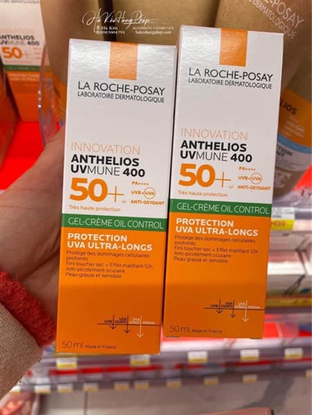 Kem Chống Nắng vạch xanh La roche Posay Anthelios Uvmune 400 gel-cream 50mL